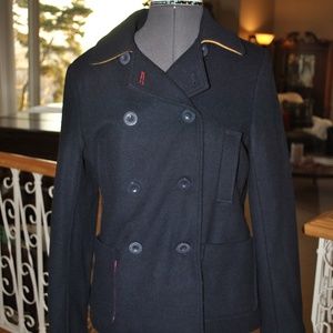 Mini Boden Johnnie B Navy Wool Peacoat